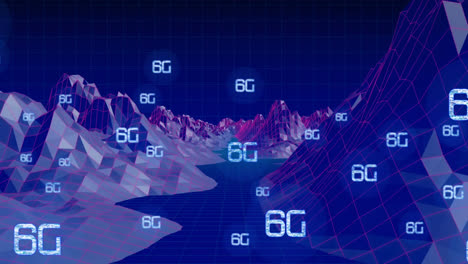 Animation-of-6g-text-over-mountains