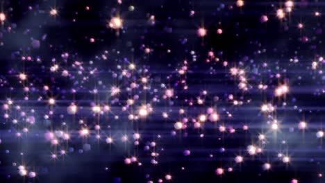 Animation-Einer-Roten-Kaleidoskopischen-Form,-Die-Sich-über-Leuchtend-Rosa-Sterne-Bewegt,-Die-Auf-Schwarz-Aufgehen