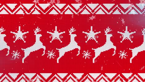 Animation-of-snow-falling-over-christmas-reindeers