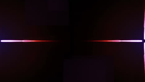 Animation-of-glowing-pink-energy-currents-moving-to-centre-from-left-and-right,-on-black