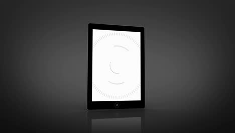 Kreisschnittstellenmontage-Auf-Dem-Tablet-Bildschirm-Angezeigt