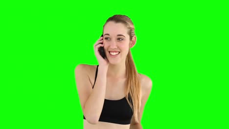 Fit-model-answering-the-phone