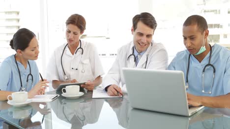 Medical-team-talking-during-a-meeting