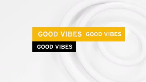 Animation-of-good-vibes-text-over-white-background
