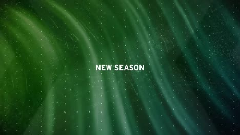 Animation-Des-Textes-Der-Neuen-Jahreszeiten-Auf-Grünem,-Flüssigem-Hintergrund