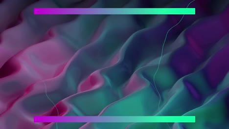 Animation-of-green-and-pink-lines-over-undulating-grey-contoured-background