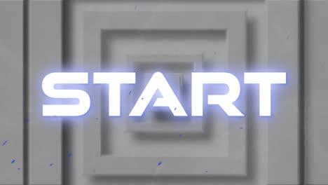 Animation-of-start-text-on-white-background