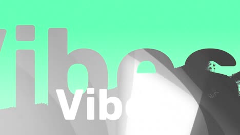 Animation-of-vibes-text-on-green-background