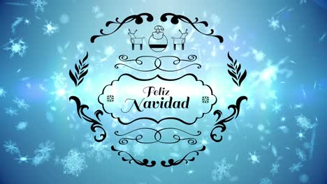Animation-Von-Feliz-Navidad-Text-über-Fallendem-Schnee
