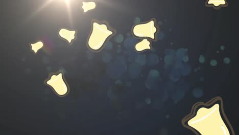Animation-Von-Glocken-über-Feuerwerk-Auf-Dunklem-Hintergrund