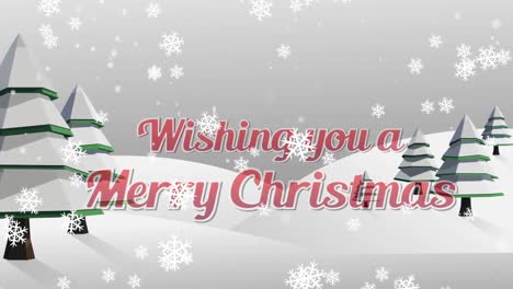 Animation-of-wishing-you-merry-christmas-text-over-winter-scenery