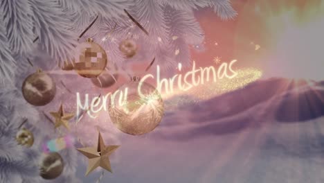 Animation-of-winter-scenery-with-merry-christmas-text