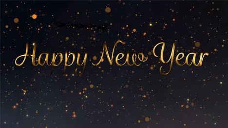Animation-of-happy-new-year-text-with-yellow-dots-on-black-background