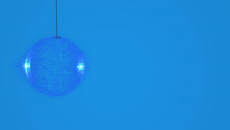 Animation-of-christmas-decorations-over-blue-background