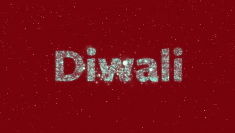 Animation-Von-Diwali-Text-über-Feuerwerk-Auf-Rotem-Hintergrund
