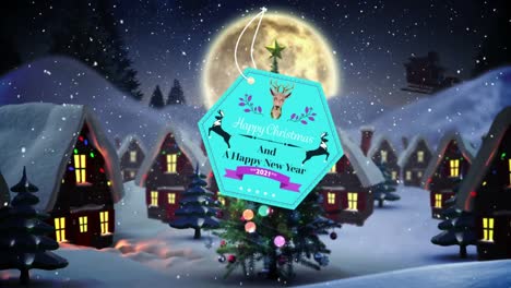 Feliz-Navidad-Y-Próspero-Año-Nuevo-Banner-De-Texto-Colgado-Contra-La-Nieve-Que-Cae-Sobre-El-Paisaje-Invernal