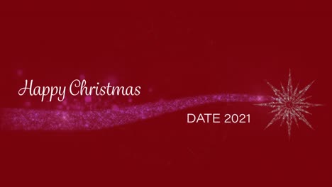 Fröhlicher-Weihnachtstext-Mit-Sternschnuppen-Symbol-Vor-Rotem-Hintergrund