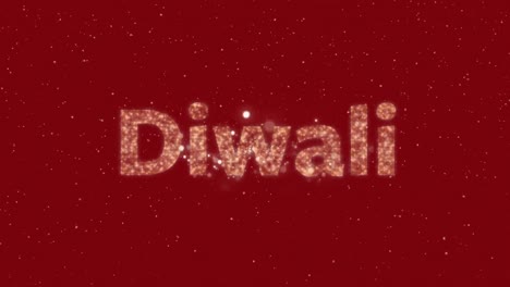 Animation-of-diwali-text-over-fireworks-on-red-background