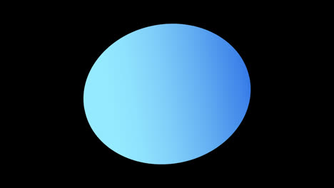 Animation-of-graduated-blue-oval-shape,-with-blue-and-white-lines-passing,-on-black-background
