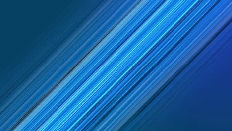 Animation-of-streaking-diagonal-blue-parallel-lines,-with-blue-and-white-lines-passing,-on-black