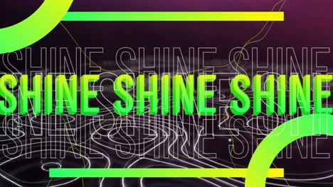 Animation-of-shine-text-over-white-moving-lines