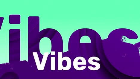Animation-of-good-vibes-text-over-purple-shadow-on-blue-background
