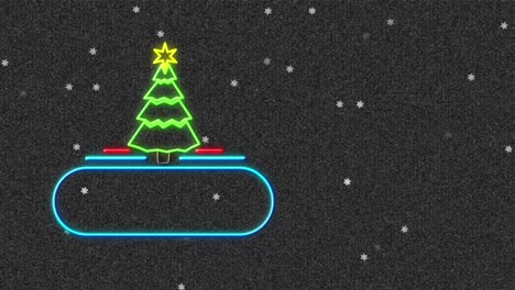 Animation-Der-Weihnachtlichen-Neondekoration-Auf-Schwarzem-Hintergrund