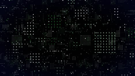 Digital-animation-of-dots-pattern-design-against-black-background