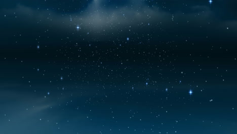 Animation-Leuchtender-Sterne-über-Dem-Nachthimmel