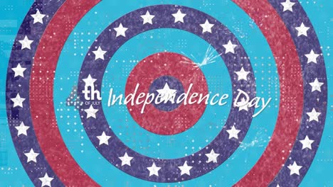 Animation-of-independence-day-text-over-flag-of-america-pattern