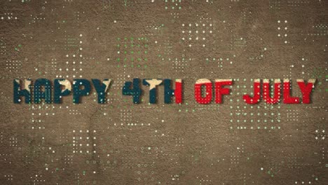 Animation-of-independence-day-text-over-digital-interface