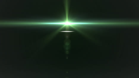 Digital-animation-of-green-spot-of-light-against-black-background