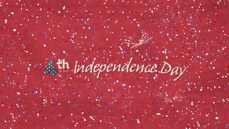 Digital-animation-of-confetti-falling-over-4th-of-july-independence-text-against-red-background
