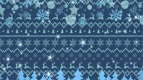 Animation-of-snowflakes-falling-over-christmas-texture