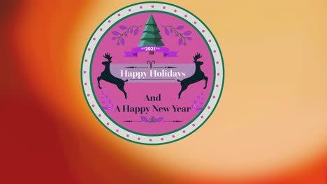 Animation-of-present-tag-with-christmas-greetings-on-yellow-background