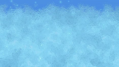 Animation-of-snow-and-frost-on-blue-background