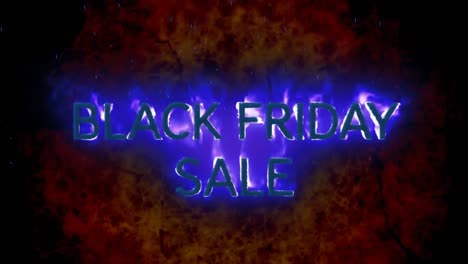 Animation-of-black-friday-sale-text-in-burning-flames-over-brown-background