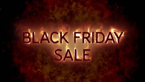 Animation-of-black-friday-sale-text-in-burning-flames-over-brown-background