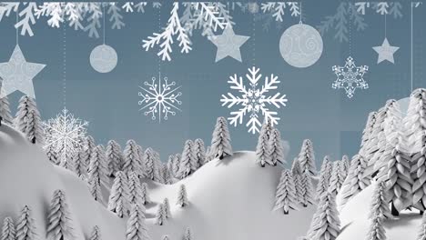 Animación-De-Nieve-Cayendo-Sobre-Iglú-En-El-Paisaje-Nocturno-De-Invierno