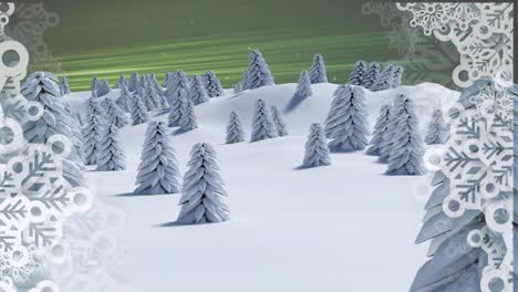 Animation-Von-Schnee,-Der-über-Ein-Iglu-In-Einer-Nächtlichen-Winterlandschaft-Fällt