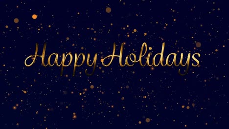 Animation-of-happy-holidays-text-over-glowing-lights-on-dark-background