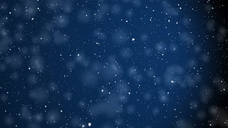 Animation-Von-Schnee,-Der-Auf-Dunkelblauen-Hintergrund-Fällt