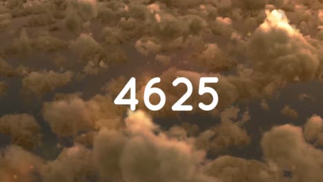 Animation-Des-Zahlenzählens-über-Wolken