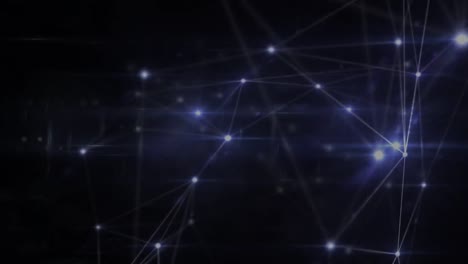 Animation-of-network-of-connections-with-glowing-spots-and-light-trails
