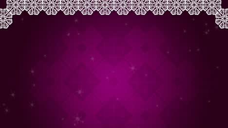 Animation-of-falling-snowflakes-on-purple-background