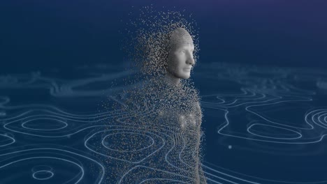 Animation-of-human-body-formed-with-exploding-particles-over-network-of-connections-background