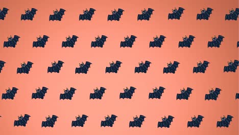 Animation-of-falling-bats-on-pink-background