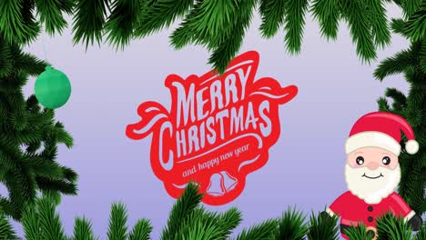 Animation-of-christmas-greetings-over-purple-background