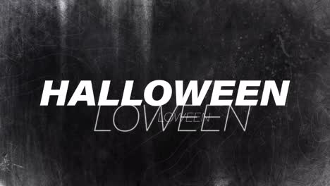Animation-of-halloween-text-over-black-background