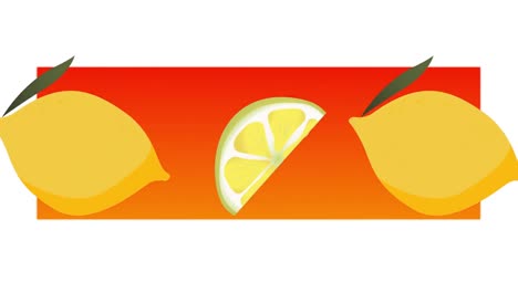 Animation-of-lemon-repeated-over-shapes-on-white-background